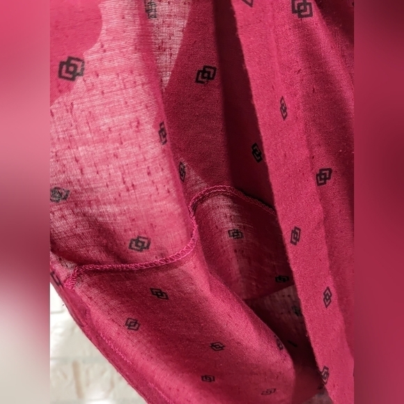 VINTAGE Shirtwaist Pin Up Day Dress Semi Sheer Rockabilly Button Up Collared S-L - Picture 13 of 15